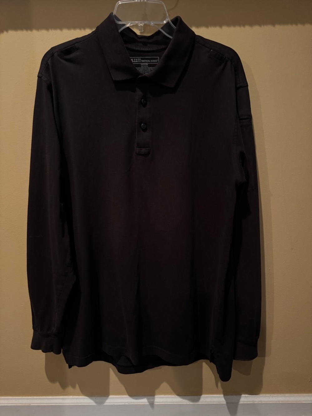 5.11 Tactical Tactical Men's Long Sleeve Polo Shirt - Black